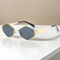 New  Diamond-Shaped Arc De Triomphe Fashion Sunglasses Trendy Metal Small Frame Polygon Sunglasses Avant-Garde sku image 1