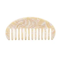 Acetic Acid Semicircle Hair Comb Acetic Acid Plate Marble Pattern Anti-static  Comb Portable Fashion Hairdressing main image 5