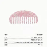 Acetic Acid Semicircle Hair Comb Acetic Acid Plate Marble Pattern Anti-static  Comb Portable Fashion Hairdressing sku image 3