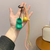 Mobile Phone Lanyard Dopamine Baseball Keychain Anti-loss Wristband Rope Water Cup Bag Woven Short Lanyard sku image 4