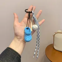 Mobile Phone Lanyard Dopamine Baseball Keychain Anti-loss Wristband Rope Water Cup Bag Woven Short Lanyard sku image 8