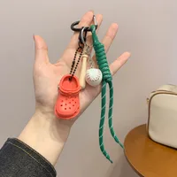 Mobile Phone Lanyard Dopamine Baseball Keychain Anti-loss Wristband Rope Water Cup Bag Woven Short Lanyard sku image 2