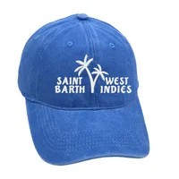 Bad Bunny Baseball Cap Coconut Tree Island Embroidery Washed Dad Hat Men's Retro Old Sun Hat main image 4