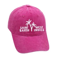 Bad Bunny Baseball Cap Coconut Tree Island Embroidery Washed Dad Hat Men's Retro Old Sun Hat sku image 17