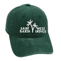 Bad Bunny Baseball Cap Coconut Tree Island Embroidery Washed Dad Hat Men's Retro Old Sun Hat sku image 9