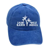 Bad Bunny Baseball Cap Coconut Tree Island Embroidery Washed Dad Hat Men's Retro Old Sun Hat sku image 6