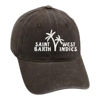 Bad Bunny Baseball Cap Coconut Tree Island Embroidery Washed Dad Hat Men's Retro Old Sun Hat sku image 10