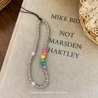 Ins New Color Butterfly Mushroom Beaded Keychain Sweet Cute Girl Style Hanging Niche Pendant sku image 2