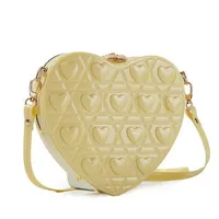 New Love Bag Fashionable And Easiest For Match Shoulder Crossbody Small Bag Women's Summer Cute Jelly Bag Heart Shape Bag sku image 2