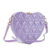 New Love Bag Fashionable And Easiest For Match Shoulder Crossbody Small Bag Women's Summer Cute Jelly Bag Heart Shape Bag sku image 3