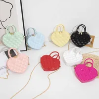 Easiest For Match And High-end  New Jelly Bag Small Square Bag Fashion Handbag Women's Shoulder Bag Chain Heart Bag main image 1