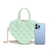 Easiest For Match And High-end  New Jelly Bag Small Square Bag Fashion Handbag Women's Shoulder Bag Chain Heart Bag main image 2