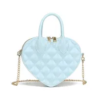 Easiest For Match And High-end  New Jelly Bag Small Square Bag Fashion Handbag Women's Shoulder Bag Chain Heart Bag sku image 4