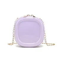 New Jelly Bag Cute Decorative Lipstick Small Square Bag Round Bag Shoulder Crossbody Chain Mini Bag For Children And Girls sku image 5