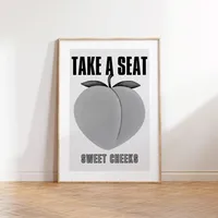 Toilet Bathroom Bathroom Pink Illustration Style Y2K Peach Lottery Ticket Canvas Decorative Painting Core Hanging Painting Frameless Poster sku image 70