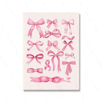 Foreign Trade Hot Explosions Pink Bow Cherry Disco Ball Denim Boots Bedroom Canvas Decorative Painting Frameless Core sku image 17