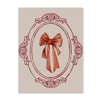 Vintage Fashion Red Bow Poker Love Cherry Living Room Bedroom Decoration Frameless Hanging Painting Poster sku image 2