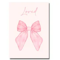 Scandinavian Export Hot-Selling Cute Pink Bow Girls Kidsren's Room Bedroom Decoration Frameless Hanging Painting Core Poster sku image 15