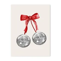 Vintage Fashion Red Bow Poker Love Cherry Living Room Bedroom Decoration Frameless Hanging Painting Poster sku image 11