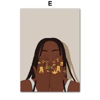 Black Fashion Girl Hairdressing Manicure Jewelry Decorative Painting Living Room Bedroom Sofa Background Wall Frameless Painting Core sku image 25