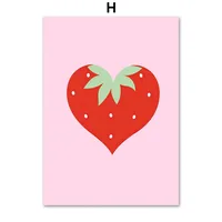 New Strawberry Denim Disco Pink Wall Decorative Painting Living Room Sofa Background Wall Frameless Painting Core sku image 58