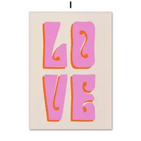 New Strawberry Denim Disco Pink Wall Decorative Painting Living Room Sofa Background Wall Frameless Painting Core sku image 19