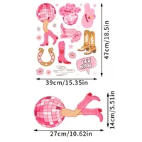 New Pink Western Denim Series Children's Room College Style Wall Home Decoration Wall Stickers Self-adhesive Waterproof Stickers main image 5