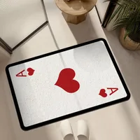 Creative Personality Poker Diatom Mud Floor Mat Wear-resistant Foot Mat Bathroom Absorbent Non-slip Mat Rubber Bottom Mat Factory Direct Sales main image 2