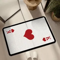 Creative Personality Poker Diatom Mud Floor Mat Wear-resistant Foot Mat Bathroom Absorbent Non-slip Mat Rubber Bottom Mat Factory Direct Sales main image 3