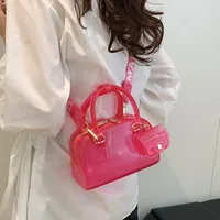 Bohao PVC  Jelly Bag Fashionable All-match Soft Handle Handbag Dirt-resistant And Easy-to-wash Summer Women's Crossbody Bag Customized main image 2
