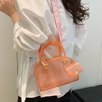Bohao PVC  Jelly Bag Fashionable All-match Soft Handle Handbag Dirt-resistant And Easy-to-wash Summer Women's Crossbody Bag Customized main image 3