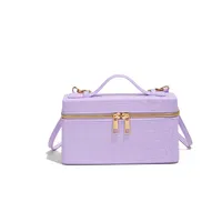 New Spring New Lp Crocodile Pattern First Layer Cowhide Single Shoulder Crossbody Handheld Small Bag Mini Women's Bag main image 4