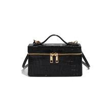 New Spring New Lp Crocodile Pattern First Layer Cowhide Single Shoulder Crossbody Handheld Small Bag Mini Women's Bag sku image 5