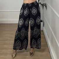 Women's Summer New Woven Wide-leg Loose Casual Straight Pants Women's Trousers sku image 7