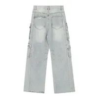 Jiayi Library Men's  Spring New American High Street RO Style Heavy Washed Multi-Pocket Jeans Wide Leg Pants main image 2