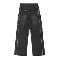 Jiayi Library Men's  Spring New American High Street RO Style Heavy Washed Multi-Pocket Jeans Wide Leg Pants main image 4