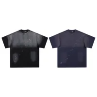 Jiayiku Men's  Summer New American Street Fashion Brand Tee Gradient Washed Inkjet Short-sleeved T-shirt For Men main image 5