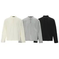 Jiayi Library Men's  Spring New American Retro Henry Collar Men's Base Shirt Simple T-shirt Long Sleeve Men main image 5