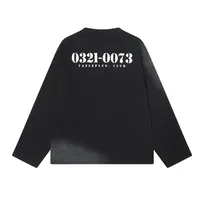Jiayiku Men's  Summer New American Street Fashion Brand Washed T-shirt Kuso Printed Short-sleeved T-shirt main image 2