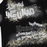 Jiayiku Men's  Summer New American Street Fashion Brand Tee Heavy Washed Graffiti Print Short Sleeve T-Shirt main image 3