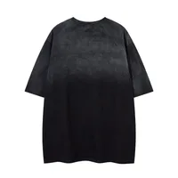 Jiayiku Men's  Summer New American Retro Thorns Embroidered Trendy Brand Tee Heavy Washed Short-sleeved T-shirt main image 3