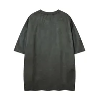 Jiayiku Men's Wear ∠  Summer American Retro Trendy Brand Embroidered Suede T-Shirt Men's Simple All-match Short-sleeved T main image 2
