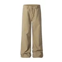 Jiayi Library Men's  Spring American Style Retro Washed Old Simple Casual Pants Straight Through Loose Wide Leg Pants main image 2