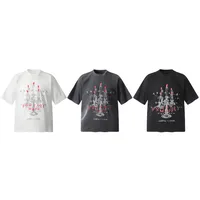 Jiayiku Men's  Summer New American Retro Trendy Brand Tee T-shirt Graffiti Print Short-sleeved T-shirt For Men main image 5