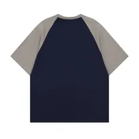 Jiayiku Fashion Brand  Summer New Campus Style American Style Retro Color Matching T-shirt Raglan Sleeve Couple's Short-sleeved T-shirt main image 4