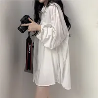 Hong Kong Style Thin Shirt Coat  New Summer Sunscreen Draped Long Sleeve Loose Top For Students main image 2