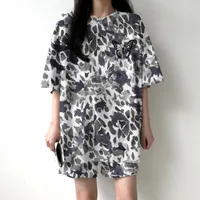 Short-Sleeved Shorts Suit Women's Two-Piece Set  New Summer Fashion Casual Sportswear Running Loose sku image 21