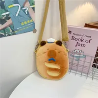 New Cartoon Bread Capybara Small Satchel Girl's Heart Cute Change Key Bag Grab Doll Exchange Gift sku image 2