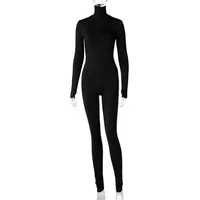 Autumn And Winter New Pure Color Tight-Fitting Long-Sleeved Velvet Jumpsuit Export Women's Yoga Jumpsuit main image 2