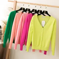 New Style Spring And Autumn Loose Outerwear Knitwear Plus Size Cardigan Sweater Women's Short Spring Long Sleeve Thin Coat main image 1